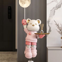 Home Decorations Cartoon Bear Sculptures & Figurines,Room Decor Large Floor Lamp,Creative Home Decoration Accessories Statue