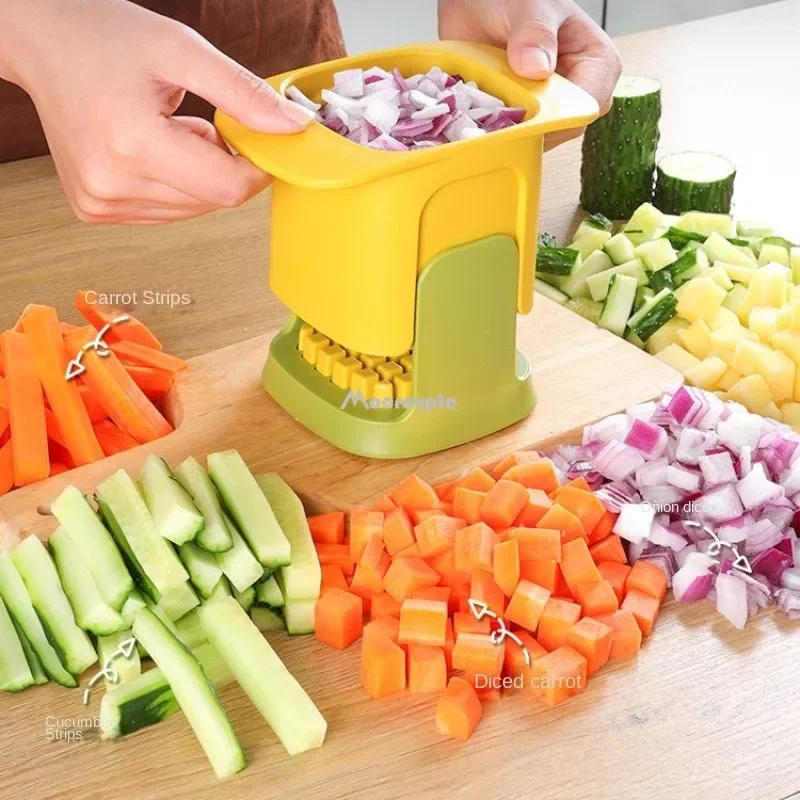 Description Picture 4 of itemPortable Vegetable Chopper Multifunctional French Fries Cutter Hand Onion Grater Dicer Cucumber Potato Slicer Kitchen Gadgets