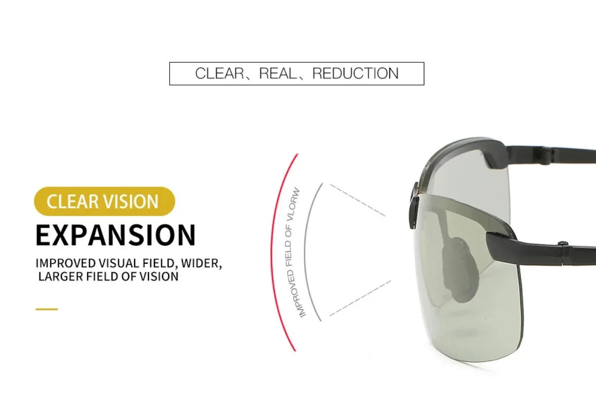 Description Picture 4 of itemNEW Anti-Glare Night Vision Driver Goggles Night Driving Glasses Enhanced Light Fashion Goggles Hiking Eyewear Tactical Glasses