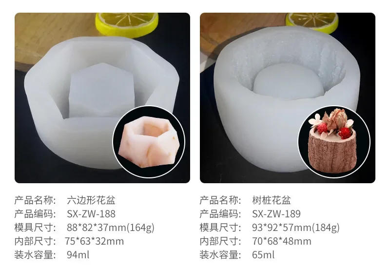 Description Picture 4 of item3D Silicone Candle Mold Forms Simulation Succulent Cactus Scented Candle Plant Flower Soap Aromatherapy Candle Making Mold Craft