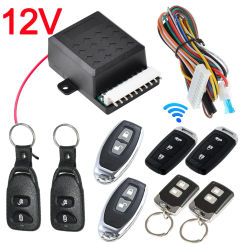 12V Vehicle Keyless Entry System with 2 Remote Control Vehicle Door Lock Anti-Theft System Universal Auto Remote Central Kit