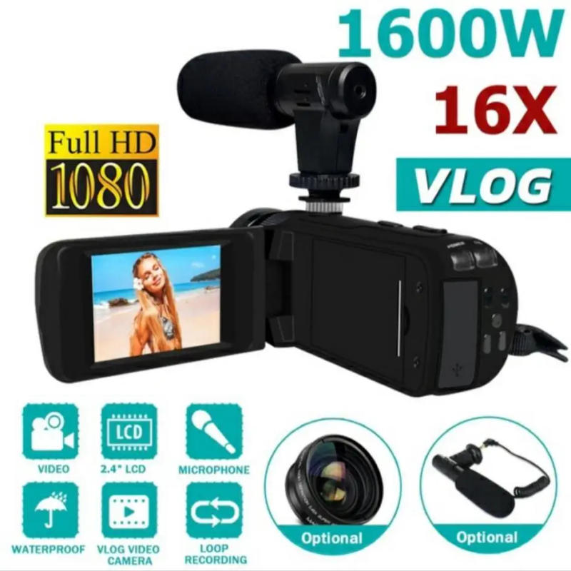 Description Picture 4 of itemHD 1080P Digital Video Camera Camcorder W/Microphone Photography 16 Million Pixels Professional Photo Camera For YouTube Blogger