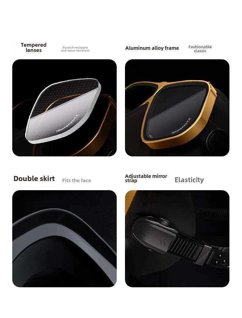 Description Picture 5 of itemDiving Mask with Aluminum Alloy Frame Long-lasting Anti Fog Diving Mask with Myopia Film Nose Protection and Scuba Masks