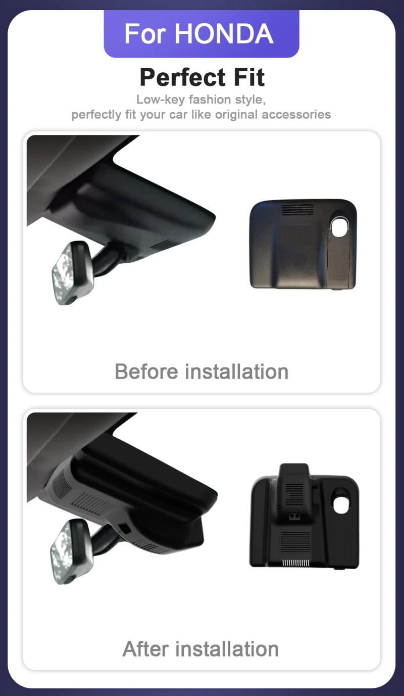 Description Picture 6 of itemCar camera for Honda Odyssey 5th Gen 2018 - 2020 / 6th Gen 2021 - 2025, FITCAMX 4K UHD Dashcam WIFI Connection APP Control