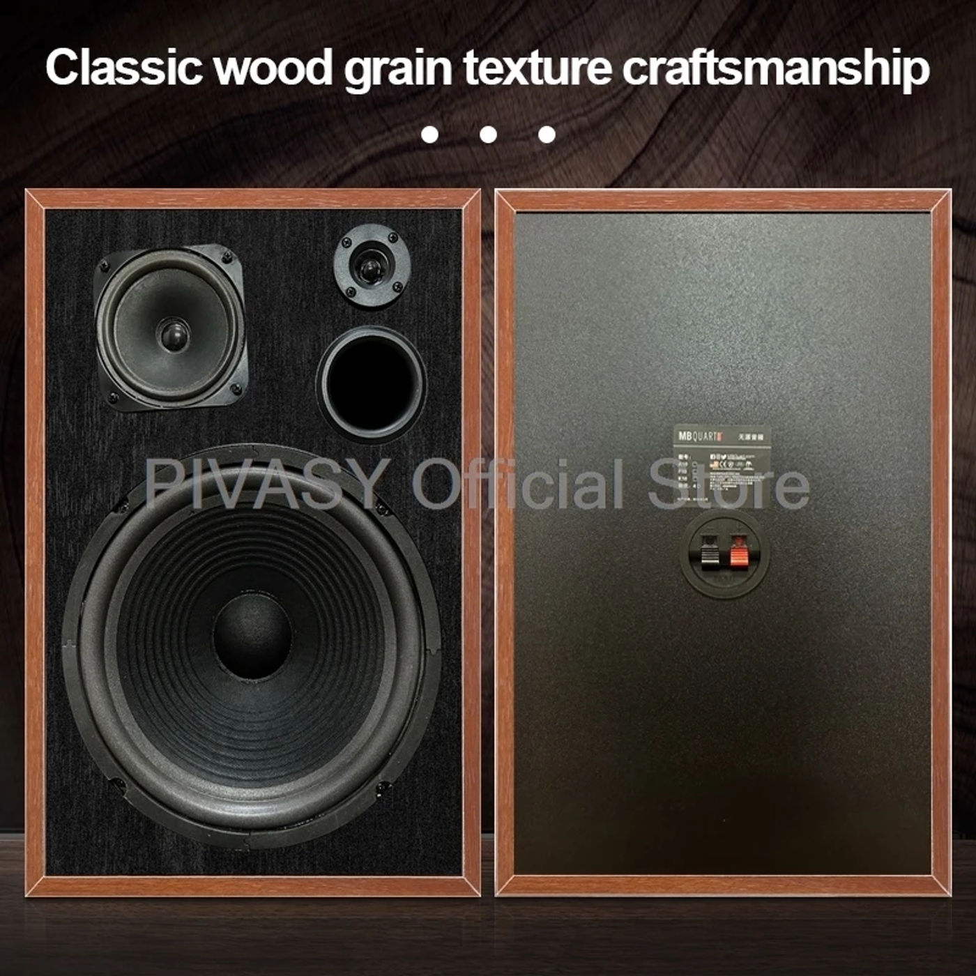 Description Picture 6 of item8 Inch Bookshelf Speaker Passive Subwoofer HiFi Fever Speaker Three-Way Surround Sound Desktop Speaker Sound Box Power Speaker