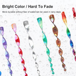 Bird Repelling Wind Chime Waterproof Bird Repellent Wind Tur Plastic Bird Repellent Screw with Lanyard for Garden Decoration