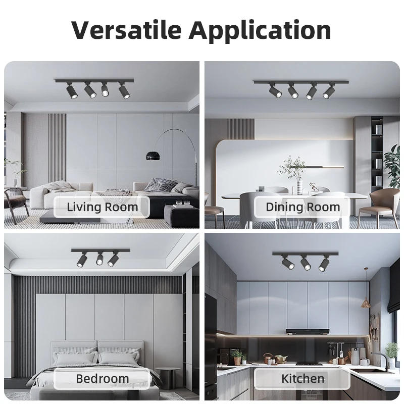 Description Picture 6 of itemGU10 LED Track Light Set Track Lighting 110V-220V For Clothing Store Shop Kitchen Bedroom Lamp Spotlight Ceiling Lamps Fixture