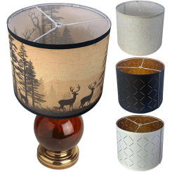 Stylish Fabric Lampshade Replacement Drum Shade Easy to Assemble for Table and Floor Lamps in Various Styles