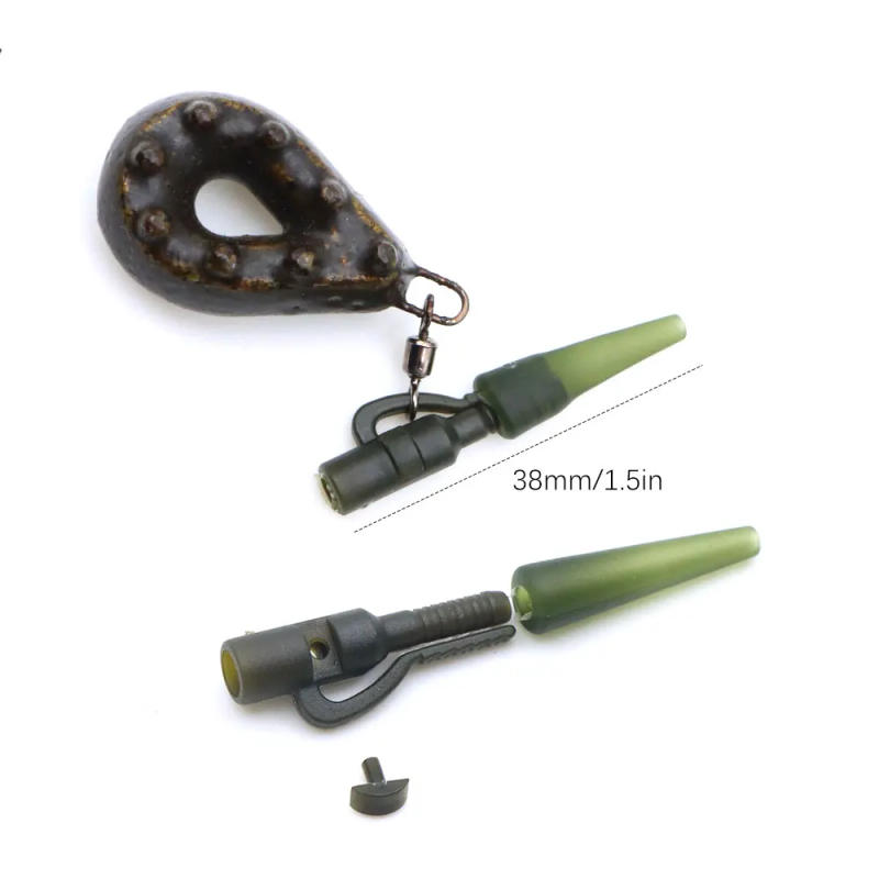 Description Picture 5 of item5 Set Helicopter Hair Rig Fishing Accessories Kit Lead Clip Quick Change Snap Swivels Boilie Fishing Method Feeder Carp Tackle