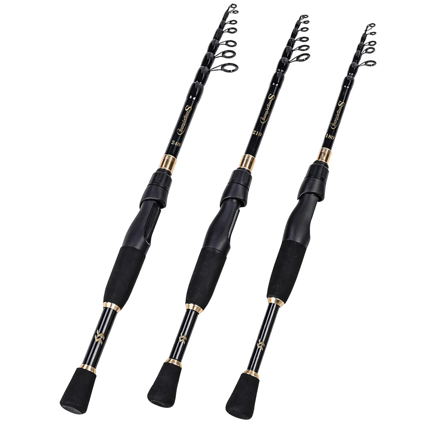 Description Picture 4 of itemSougayilang Telescopic Fishing Combo 1.8m 2.1m 2.4m Carbon Fiber Rod and 5.5:1 13+1BB Spinning Fishing Reel Fishing Kit Pesca