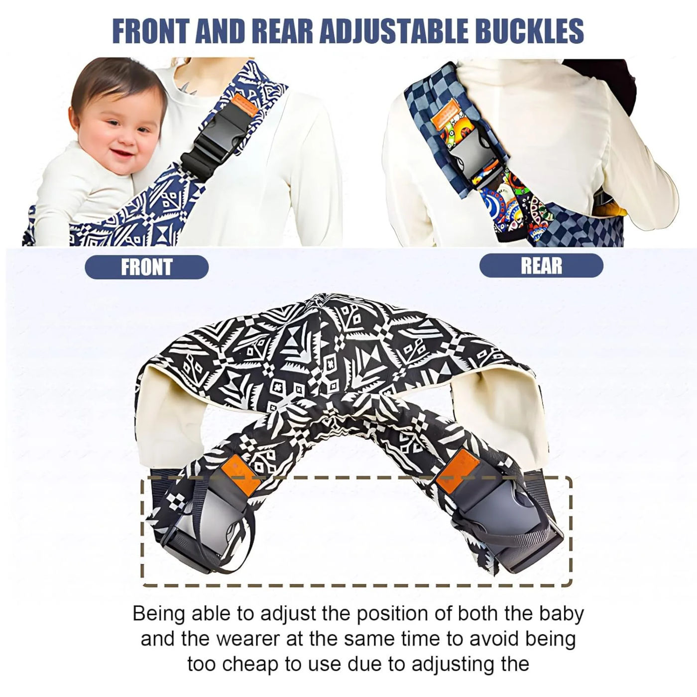 Description Picture 5 of itemPortable Baby Carrier Wrap Toddler Accessories Multifunctional Strap Infant Bag Adjustable Shoulder Baby Carriers Sling for Kids
