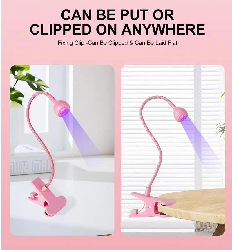 Description Picture 3 of itemLED Nail Lamps 3W Flexible Gooseneck Lamp Quicky Dry Nail Manicure Dryer Gel Polish Curing Light for Gel Nails