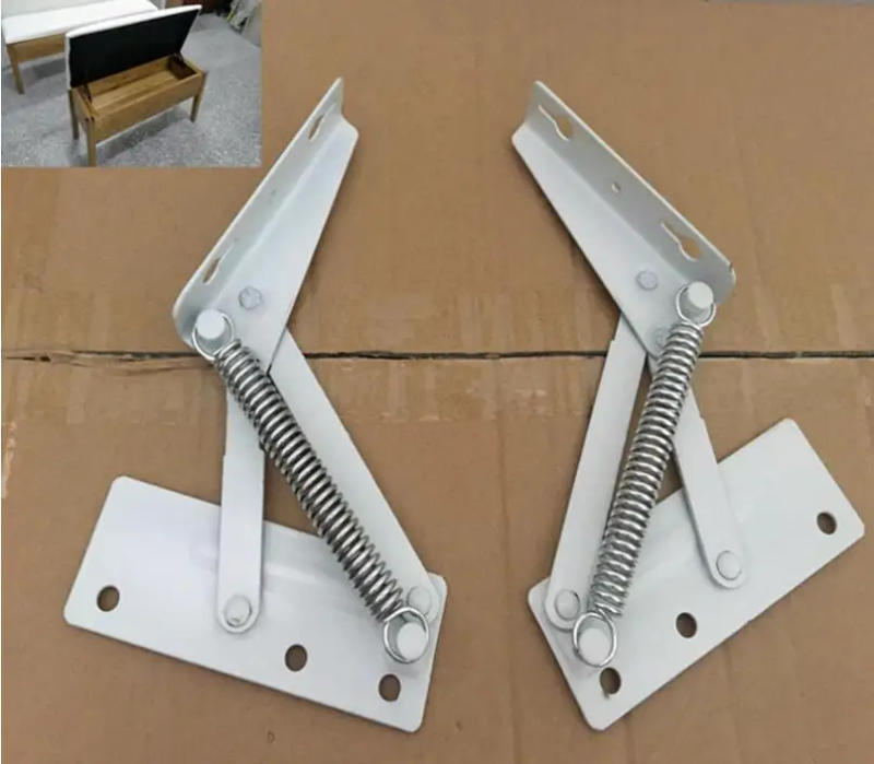 Description Picture 4 of item1pair white Furniture hardware hinge sofa bed cabinets locker headrests backrest folding hinge