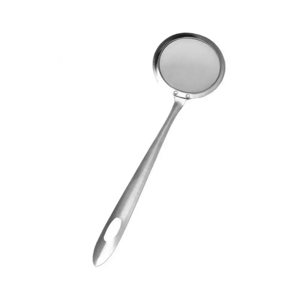Description Picture 5 of item8/10/13cm Stainless Steel Mesh Spoon Sifter Sieve Cooking Skimmer Strainer For Removing Grease Fat And Foam Kitchen Accessories