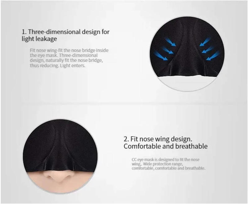Description Picture 6 of item3D Sleep Mask Natural Sleeping Eye Mask Eyeshade Cover Shade Eye Patch Women Men Soft Portable Blindfold Travel Eyepatch 1Pcs
