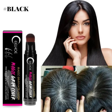 New Sdottor Instant Gray Root Coverage Hair Color Cream Black Brown One-Time Hair Dye Pen Stick Pen Fast Temporary Cover Up Whit