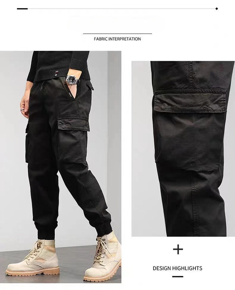 Description Picture 5 of itemSpring and Autumn jeans Multi-pocket Wear-resistant Overalls Men's Loose Feet with Casual Pants Trend Work Pants Men's Pants