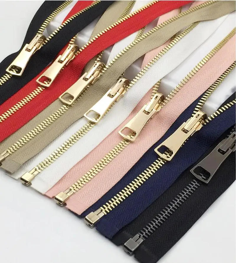 Description Picture 6 of item60/70/80CM Metal Copper Zipper Double-sided Rotating Slider Pull Zipper Slider Zipper Head DIY Garment Coat Accessories D729N