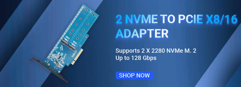 Description Picture 4 of itemJEYI 4 SSD to PCIE 4.0 Expansion Card, 4 NVMe M.2 M key SSD To PCIe X16 Adapter, up to 256 Gbps, Support Bifurcation Raid 0 1 5