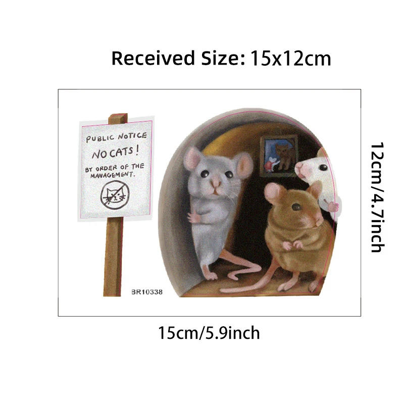 Description Picture 3 of itemRealistic Mouse Hole Wall Stickers for Corner Stairs Funny Cute Mouse Home Decorative Wall Decals Decorative Stickers