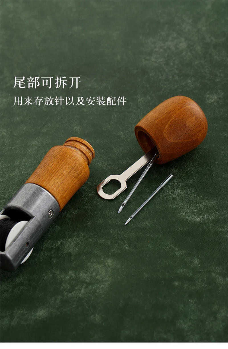 Description Picture 5 of itemHand Sewing Machine Waxed Thread for Heavy Leather Sewing Tool Leather Craft Edge Stitching Belt Strips Shoemaker Tools DIY