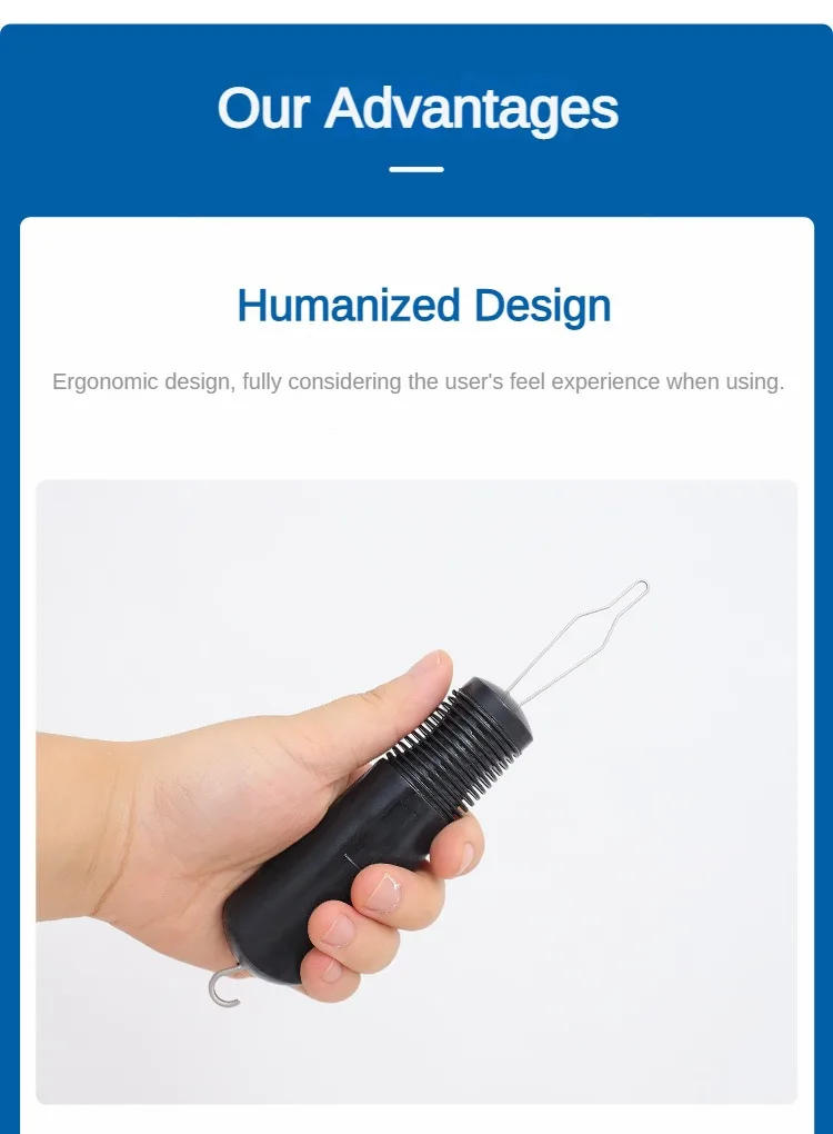 Description Picture 4 of itemButton Aids Tool Hook Dressing Helper For Assist Zipper Elderly Living Hooks Hands Tools Arthritis Utensils Weighted Device