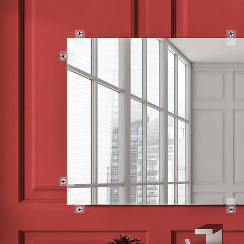 Description Picture 3 of itemMirror Holder Clips Transparent Glass Retainer Clips 20 Sets Mirror Hanging Kit Mounting Hardware For Fixing Glass Cabinet Doors