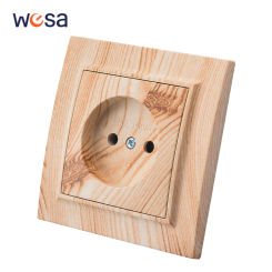 WESA Wooden Wall Surface Socket Plugs Power Socket EU Standard Electrical Outlett Not Ground Flame Retardant Spray Paint Plastic