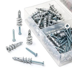 40Pcs Zinc Alloy Plasterboard Drywall Anchor Hollow Wall Self-drilling Wall Plug with Tapping Screw Drywall Bolt