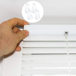10 Pieces Hold Down Brackets Clear Plastic Blinds Bottom Holder Clips Replacement for 2 Inch Horizontal Blinds Shades