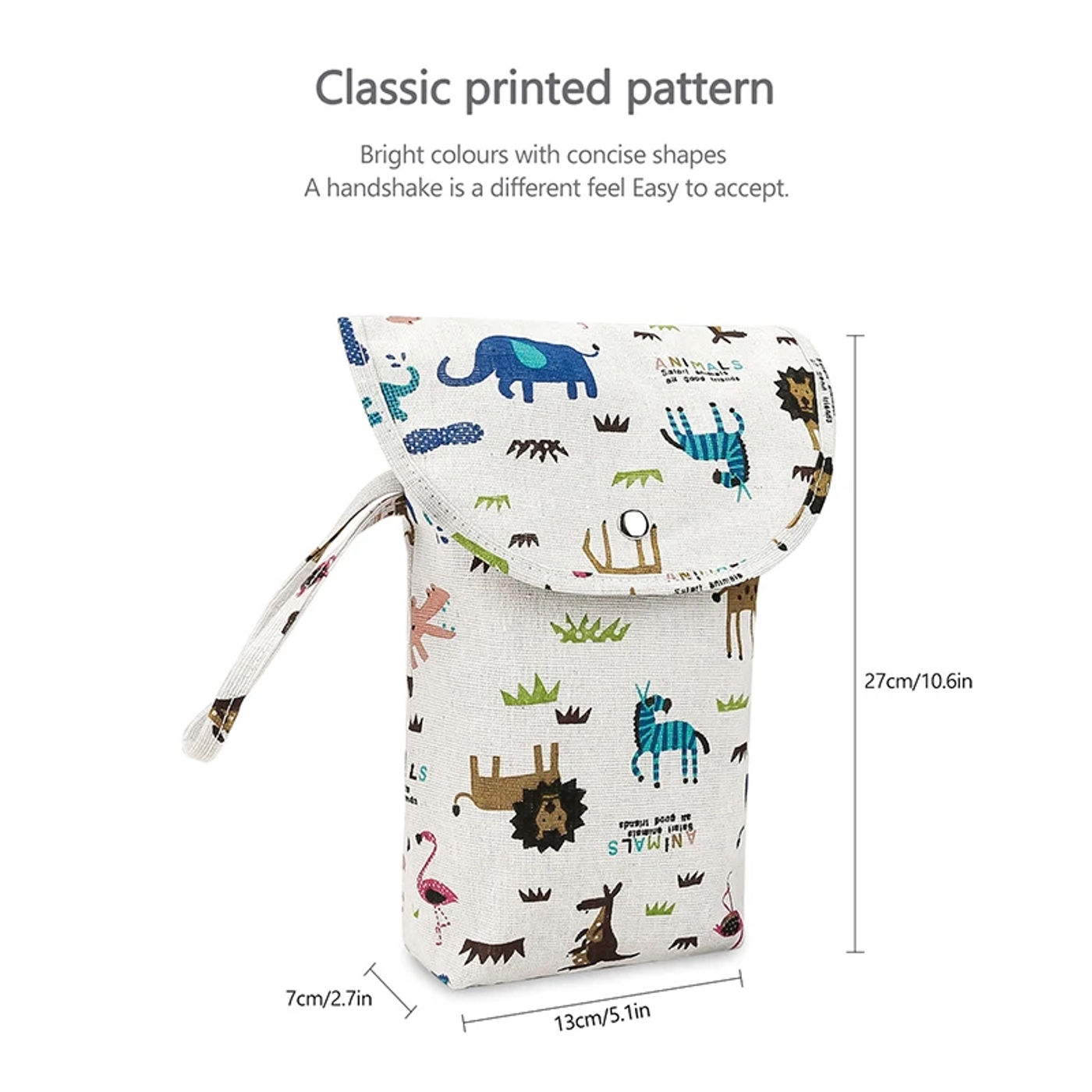 Description Picture 5 of itemBaby Diapers Storage Bag Baby Diaper Bag Travel Portable Bag Baby Car Cute Pattern Large-Capacity Storage Hanging Bags Portable
