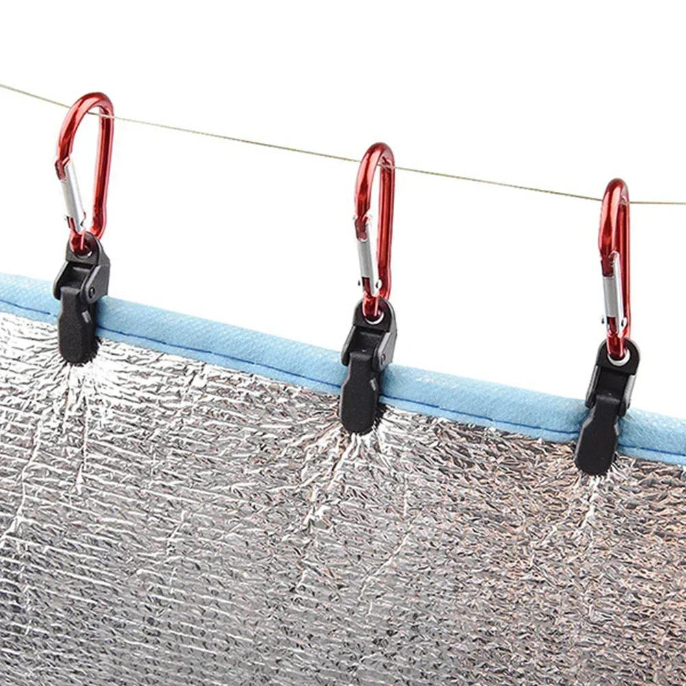 Description Picture 2 of item5Pcs Tarpaulin Clips Camping Tents Awning Wind Rope Clamp Equipment Plastic Clip Buckle Fixed Jaw Grip Hook Outdoor Accessories