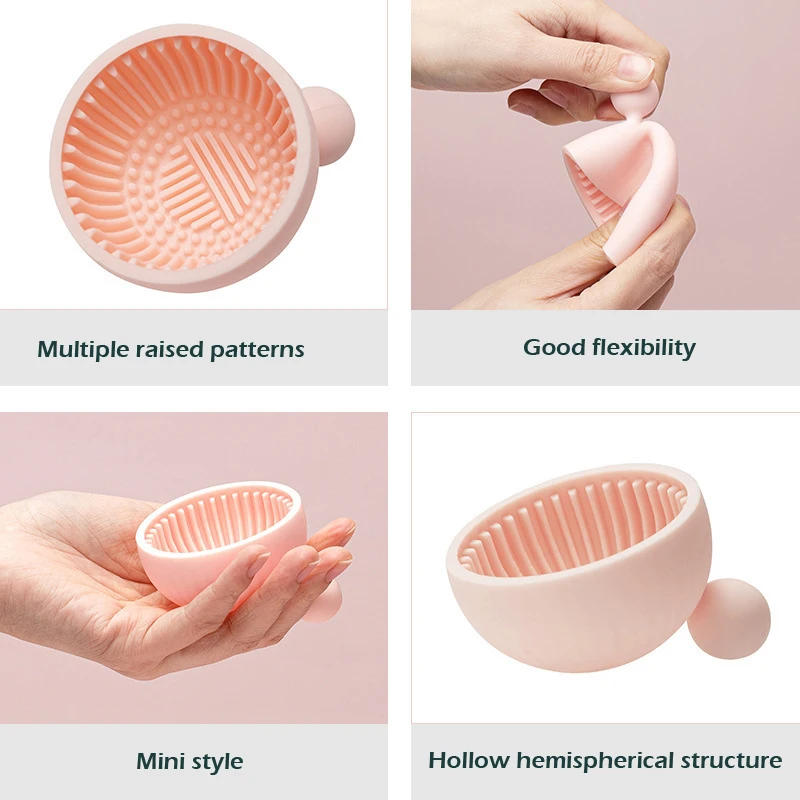 Description Picture 5 of itemMini Bortable Silicone Makeup Brush Cleaning Cup Beauty Cleaning Tool With Handle
