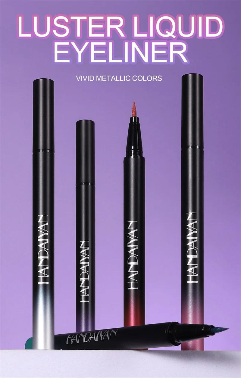 Description Picture 5 of itemGlitter Liquid Eyeliner Pencil Waterproof Purple Pink Blue Eye Liner Pen Long Lasting Quickily Drying Eyes Makeup Cosmetics