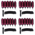 24Pcs 3 Sizes Detachable Handle Hair Roller Brush With Positioning Clips Aluminum Ceramic Barrel Curler Comb Hairdresser