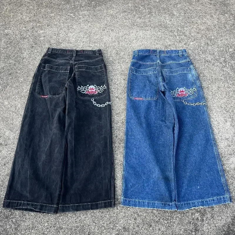 Description Picture 6 of itemHarajuku Embroidered JNCO Y2K Baggy Jeans men Hip Hop high quality jeans vintage streetwear Goth men women Casual wide leg jeans