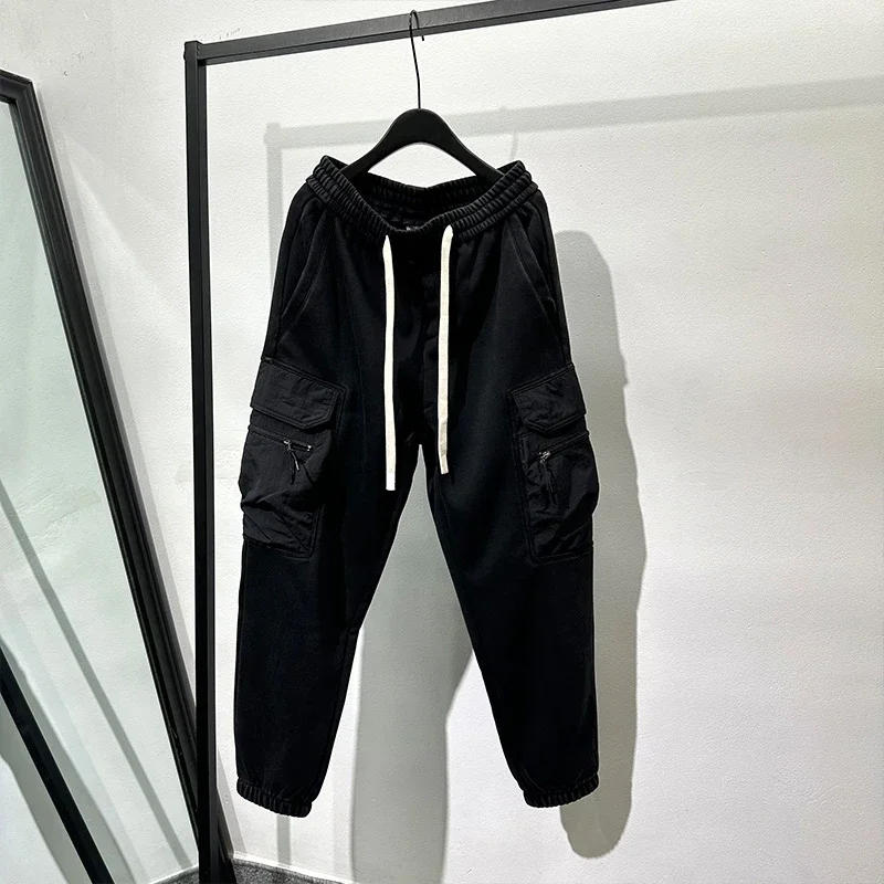 Description Picture 2 of itemOwen Seak Men Casual Harem Pants High Street Wear Length Cargo Men's Clothing Sweatpants Spring Black Pants