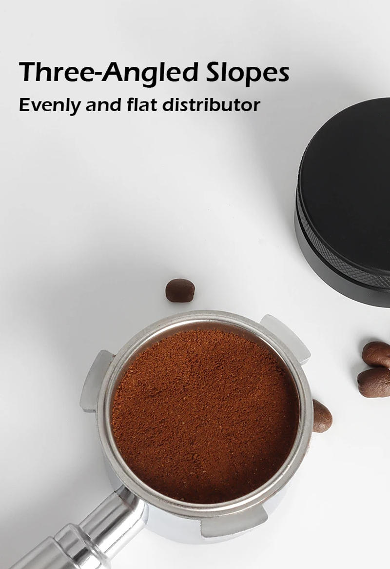 Description Picture 6 of itemCoffee Distributor Espresso Distribution Tool 51mm/53mm/58mm Leveler Three Angled Slopes Adjustable Palm Tamper For Portafilter