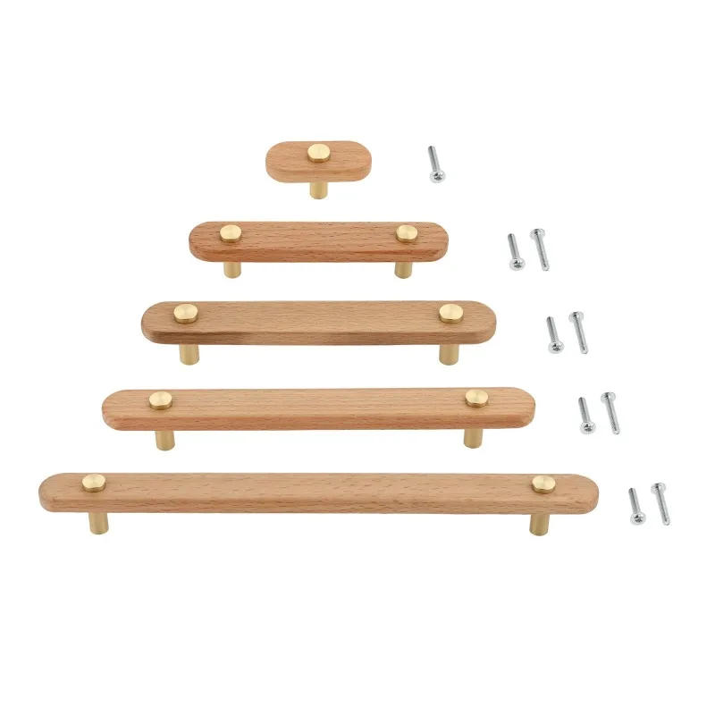 Description Picture 4 of item1pc Bridge Shaped Wood Knobs With Screws Unique Drawer Cabinet Door Pulls Closet Handle Furniture For Decoration Hardware