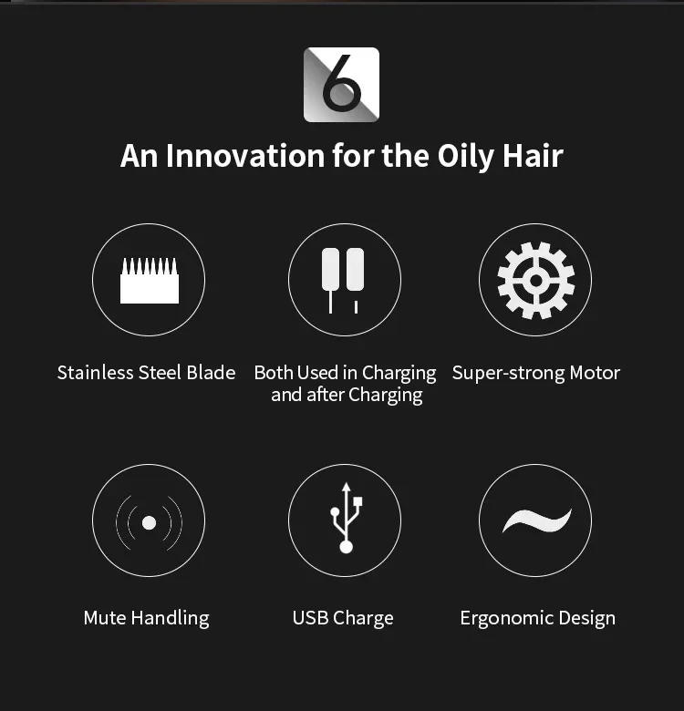 Description Picture 4 of itemT9 USB Electric Salon Hair Clippers Rechargeable Hair Cutting Machine Professional Man Baby Gold Black Hair Trimmer A3