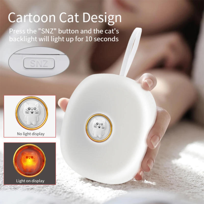 Description Picture 4 of itemTS-BC670 Silent Vibration Alarm Clock Students Wake Up Strong Wake Artifact Creative Cute Pet Mute LED Digital Clock