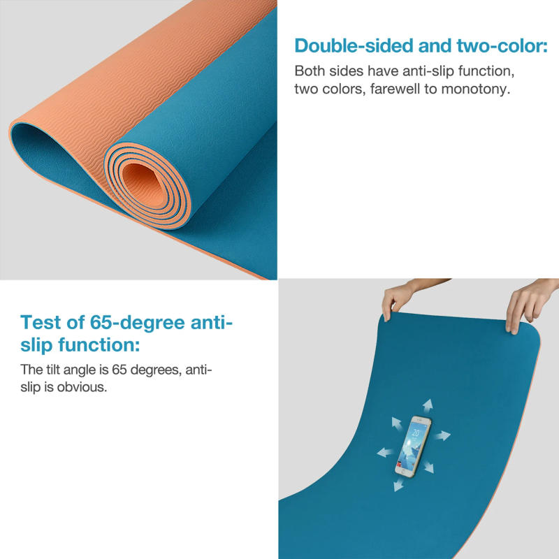 Description Picture 4 of itemCapricorTPE Yoga mat non-slip, eco-friendly fitness exercise mat with carrying belt, professional yoga mat exercise mat, Pilates