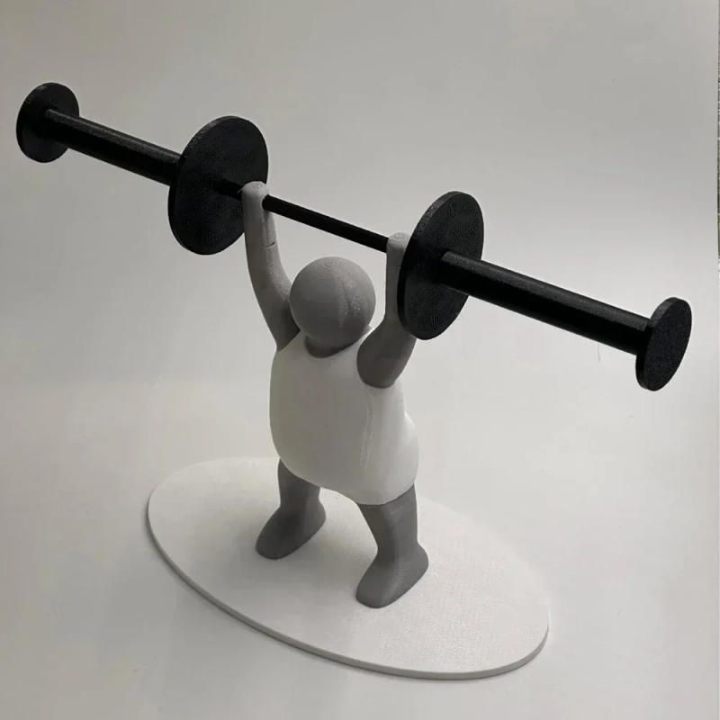 Description Picture 3 of item3d Printed Toilet Roll Holder Fitness Weight Lifter Fun Bathroom Decoration Side Diverting Home Decoration Storage Stand
