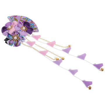 Hair Clip Tassel Flower Japanese Kimono Clips Hairpin Accessories Pin Hanfu Bridal Hairpins Long Barrette Girl Shape Fans Style