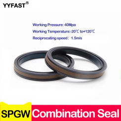 120x105x12,SPGW Type Combination Seal, Excavator Seal, Mechanical Piston, Double Acting Seal, Retaining Ring, Hydraulic Cylinder
