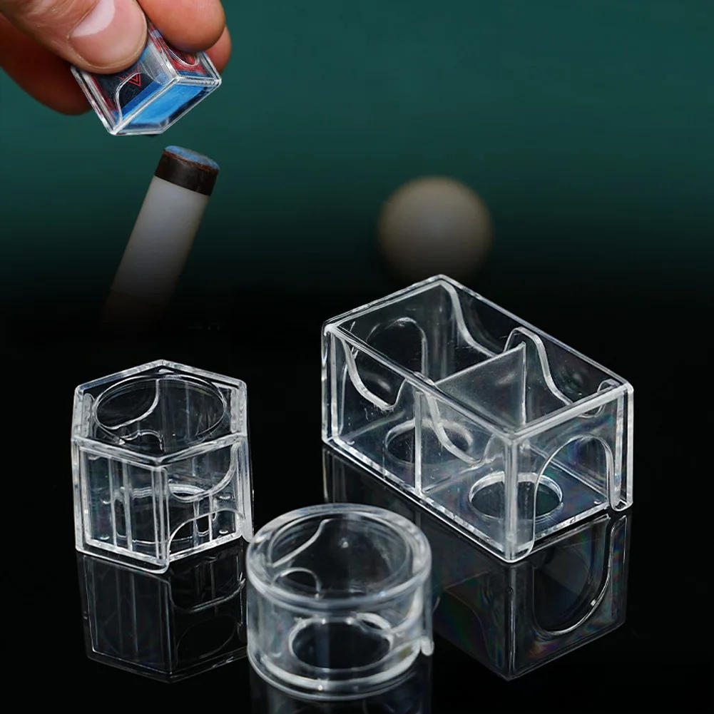 Description Picture 4 of item1Pc Acrylic Snooker Chalk Case Transparent Pool Chalk Box Cube Holder Anti-fouling Dustproof Billiard Accessories Clean Storage