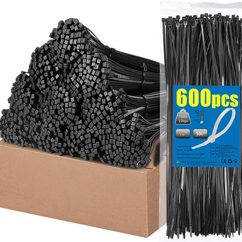 Description Picture 4 of item600/100PCS Plastic Nylon Cable Ties Detachable Self-locking Cord Ties Straps Wire Fastening Loop Home Office Organizer Accessory