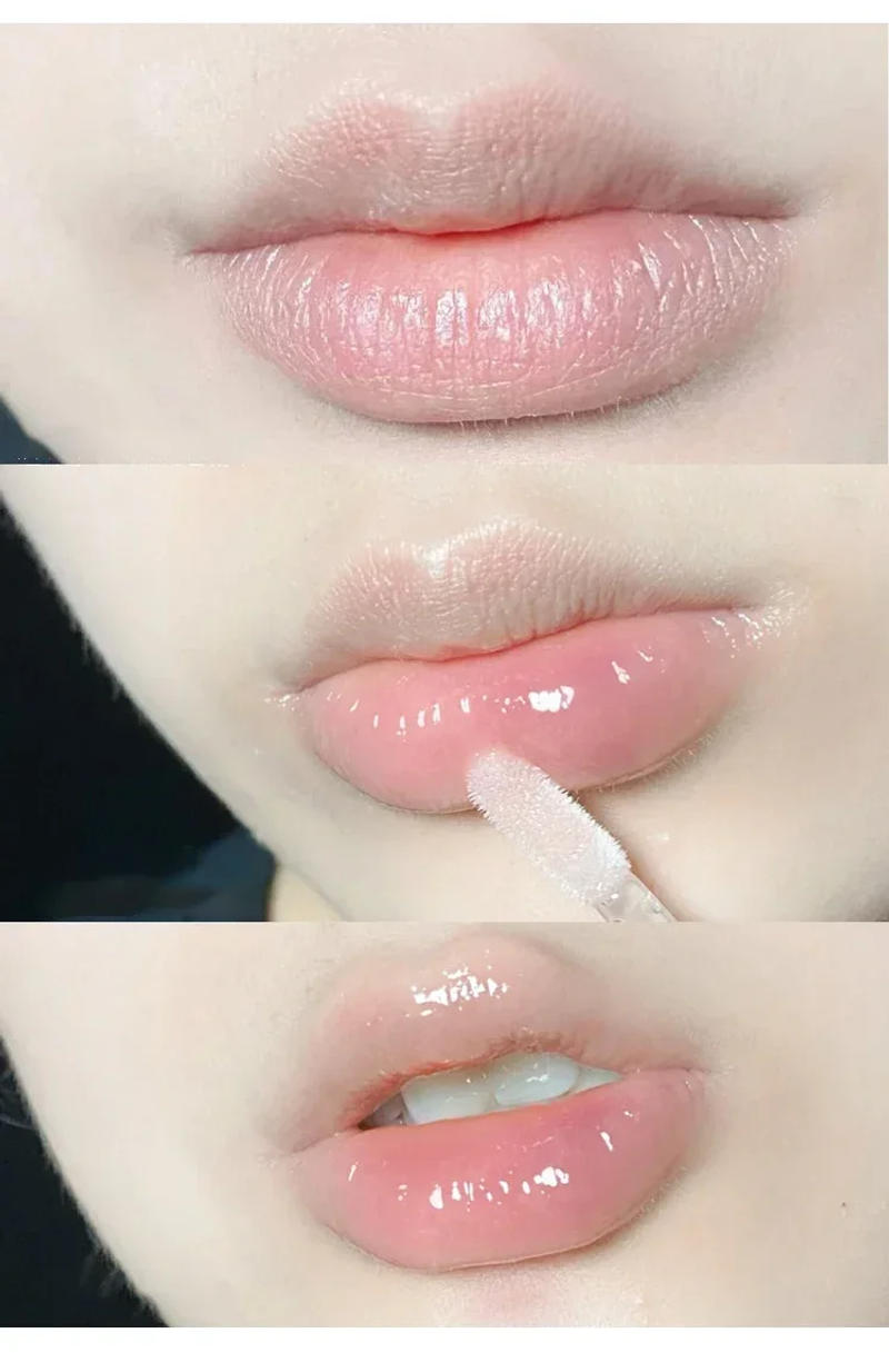 Description Picture 5 of itemPlumping Jelly Lip Gloss Lasting Moisturizing Transparent Lip Oil Water Light Mirror Peach Lipstick Women Lips Makeup Cosmetics
