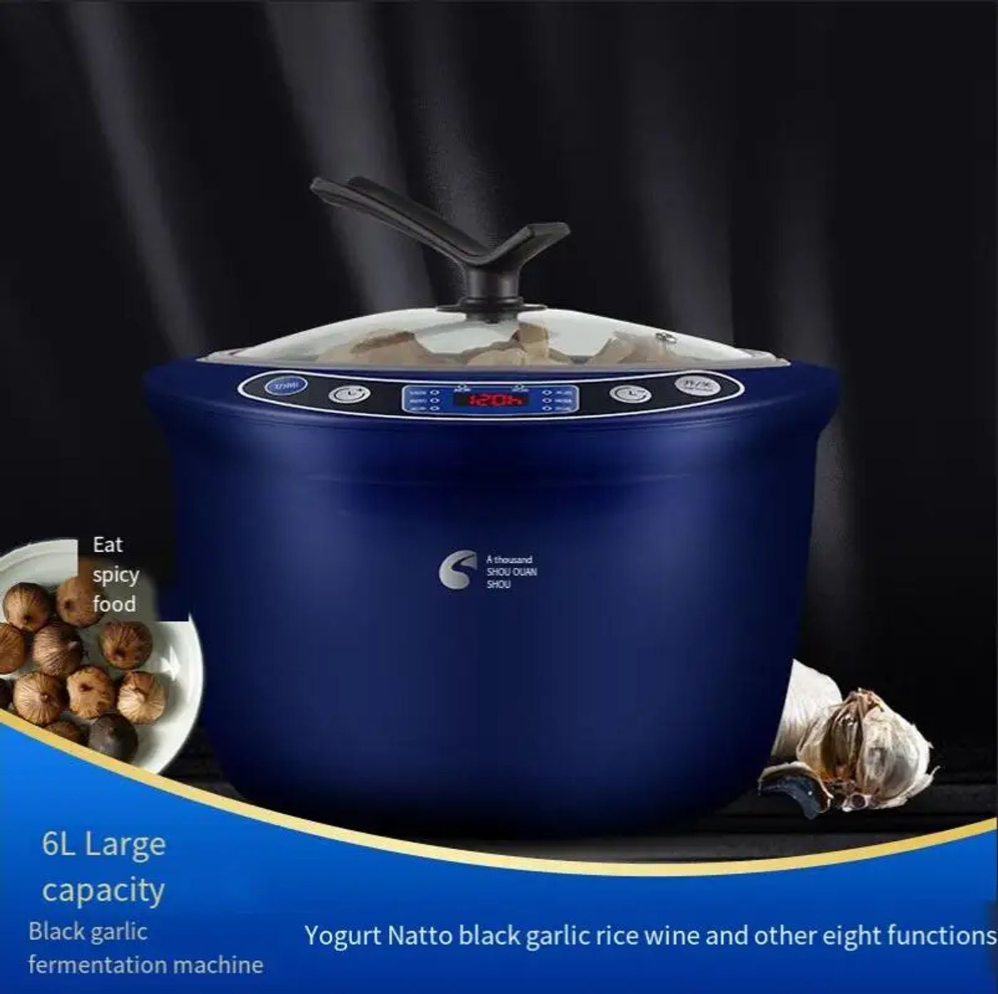 Description Picture 3 of item6L 110w Automatic Black garlic fermenter household DIY zymolysis pot maker 220V black garlic fermenting machine Energy saving