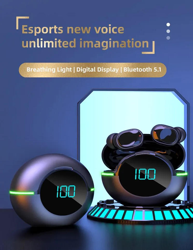 Description Picture 2 of itemY80 New Bluetooth Earphones Tws Wireless Sports Running Waterproof Noise Reduction Gaming Esports Mobile Digital Display